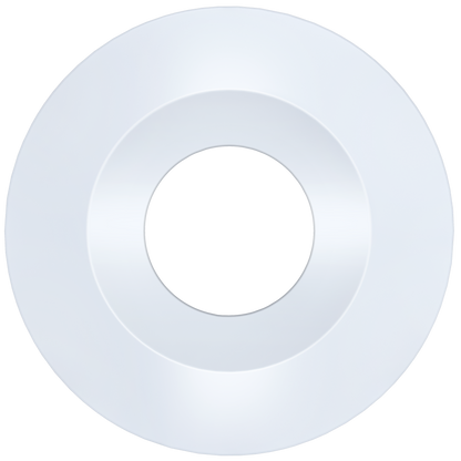 1 Inch White Round Shallow Trim
