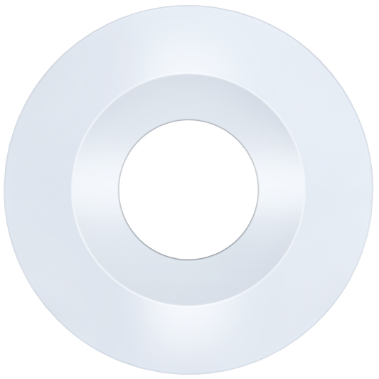 1 Inch White Round Shallow Trim