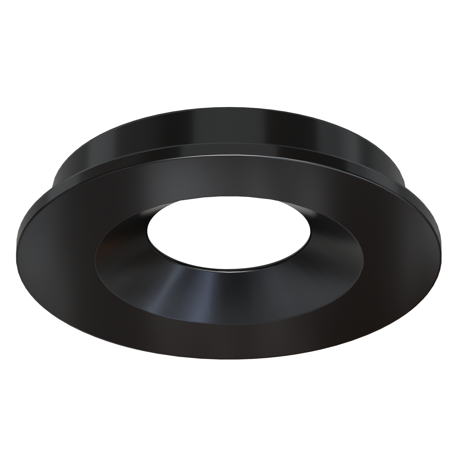 1 Inch Black Round Shallow Trim