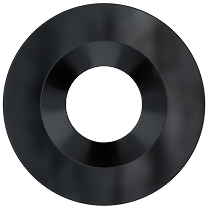 1 Inch Black Round Shallow Trim