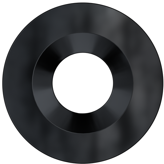 1 Inch Black Round Shallow Trim