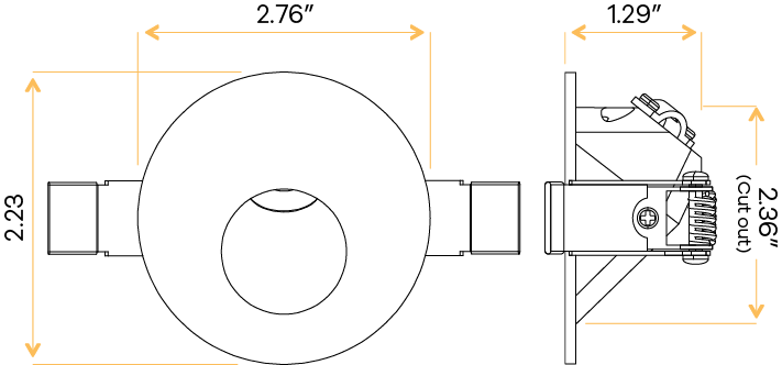 Round Clip-In Step Light Black