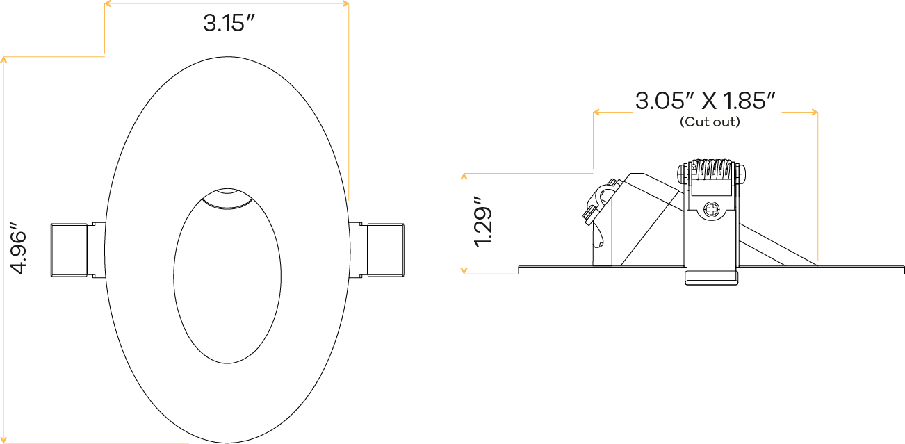 Oval Clip-In step light