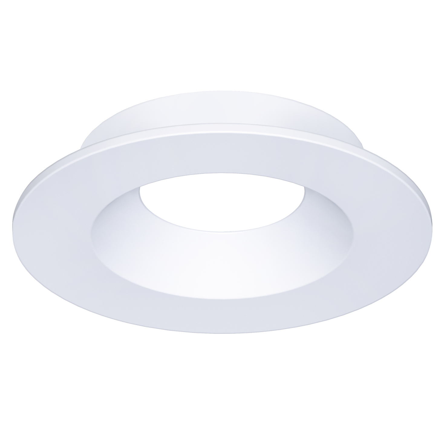 2 Inch White Round Shallow Trim