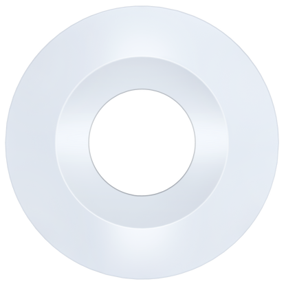 2 Inch White Round Shallow Trim