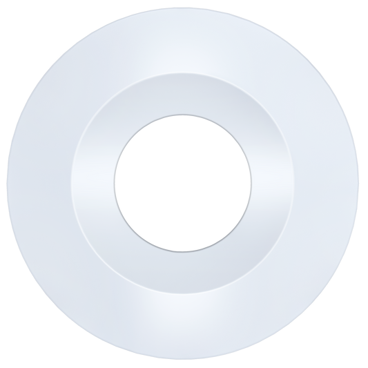 2 Inch White Round Shallow Trim