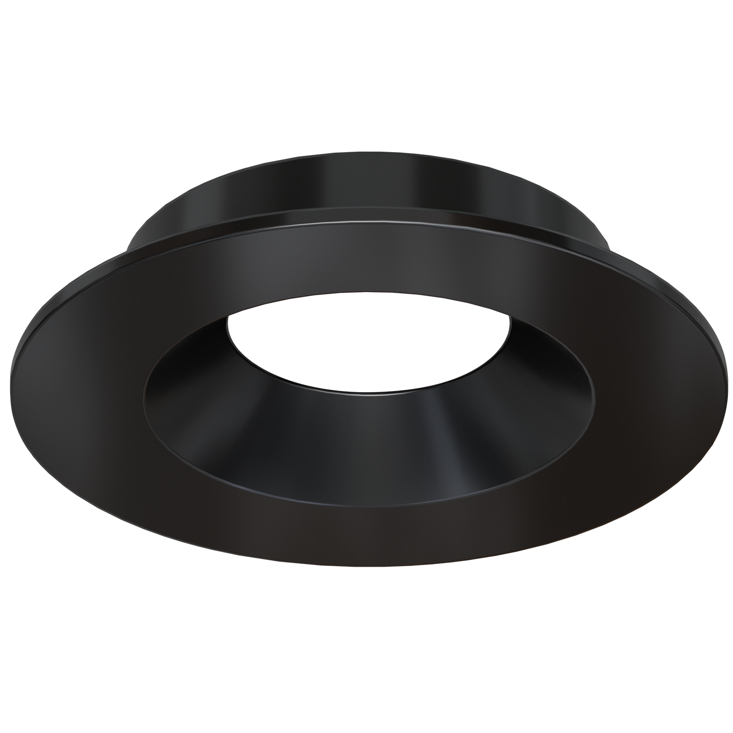 2 Inch Black Round Shallow Trim