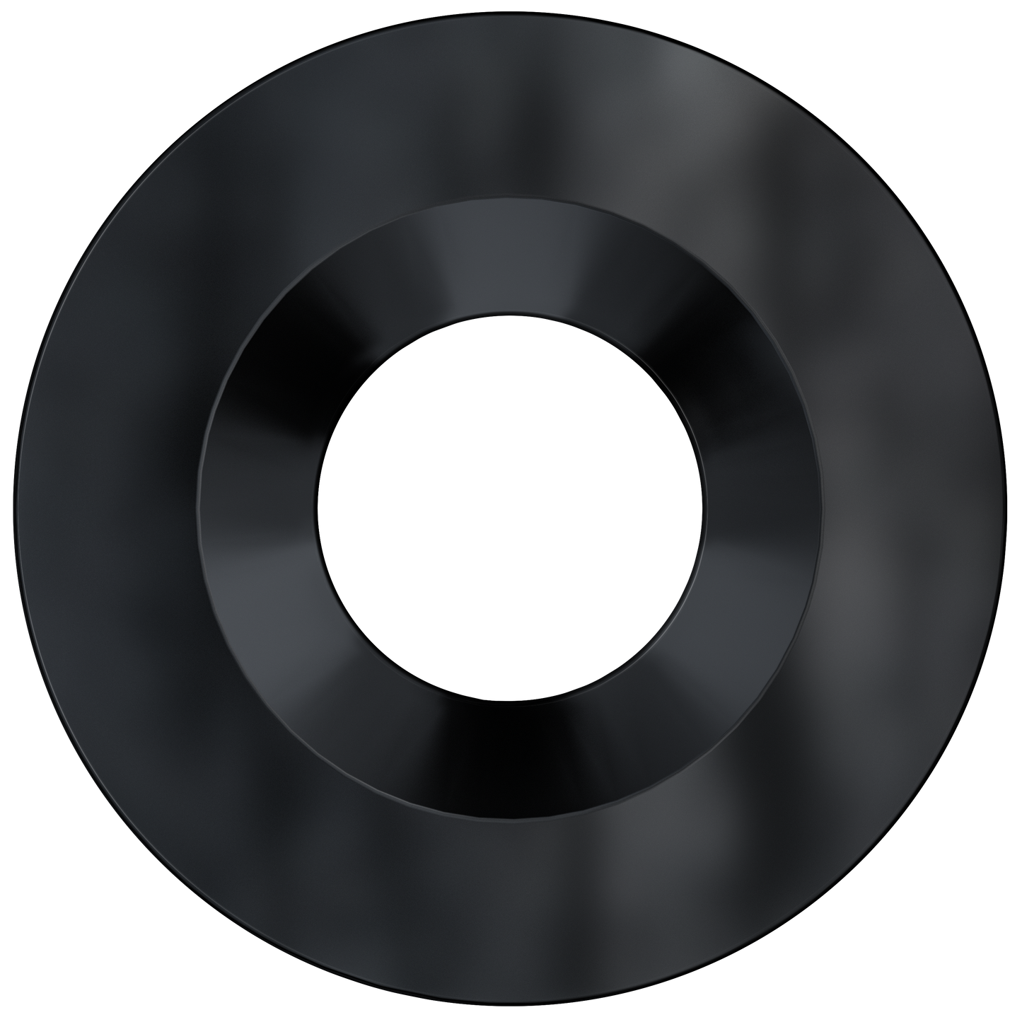 2 Inch Black Round Shallow Trim