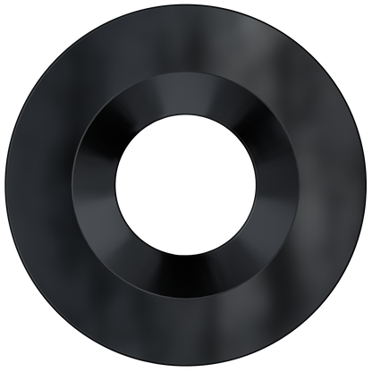 2 Inch Black Round Shallow Trim