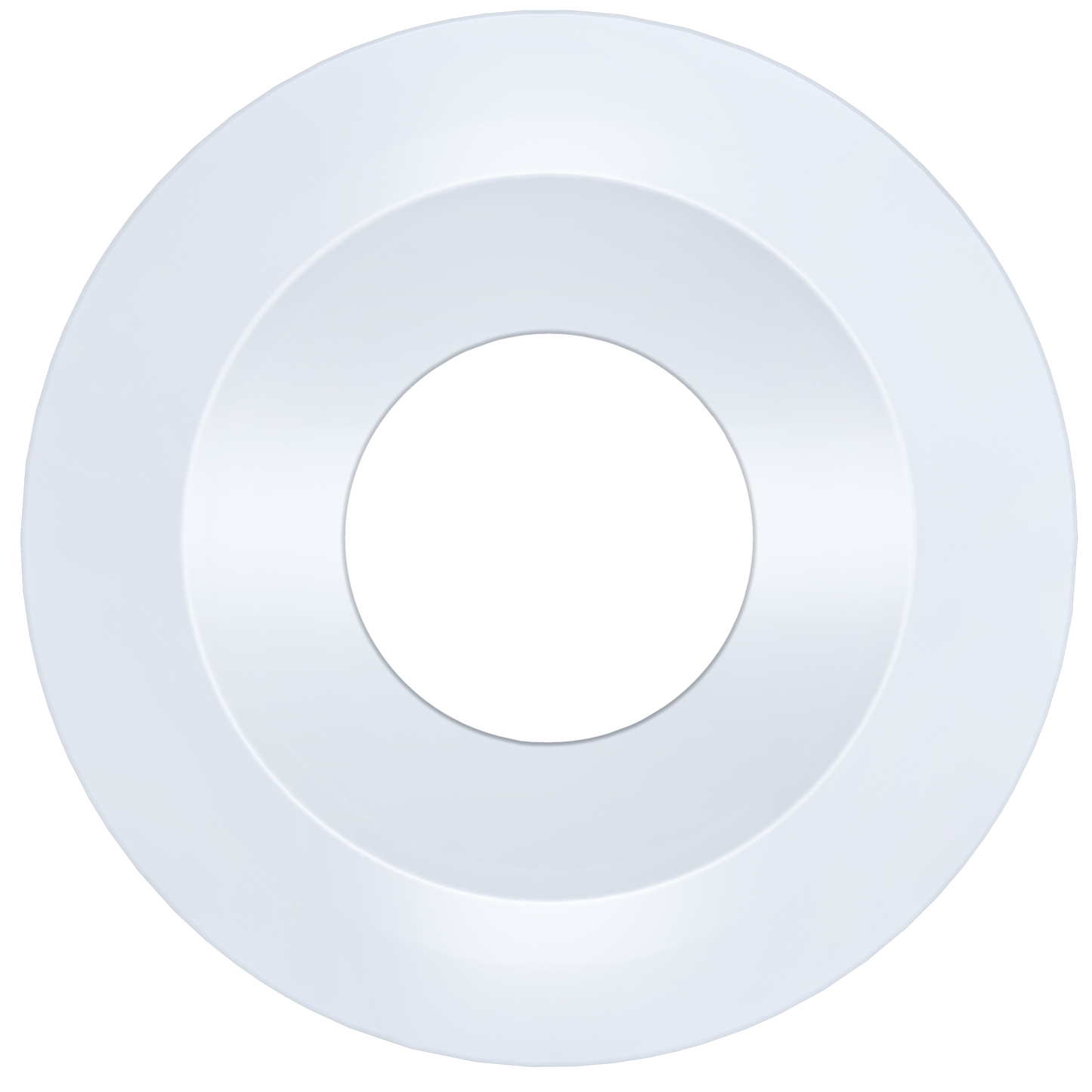 2 Inch White Round Ultra Shallow Trim