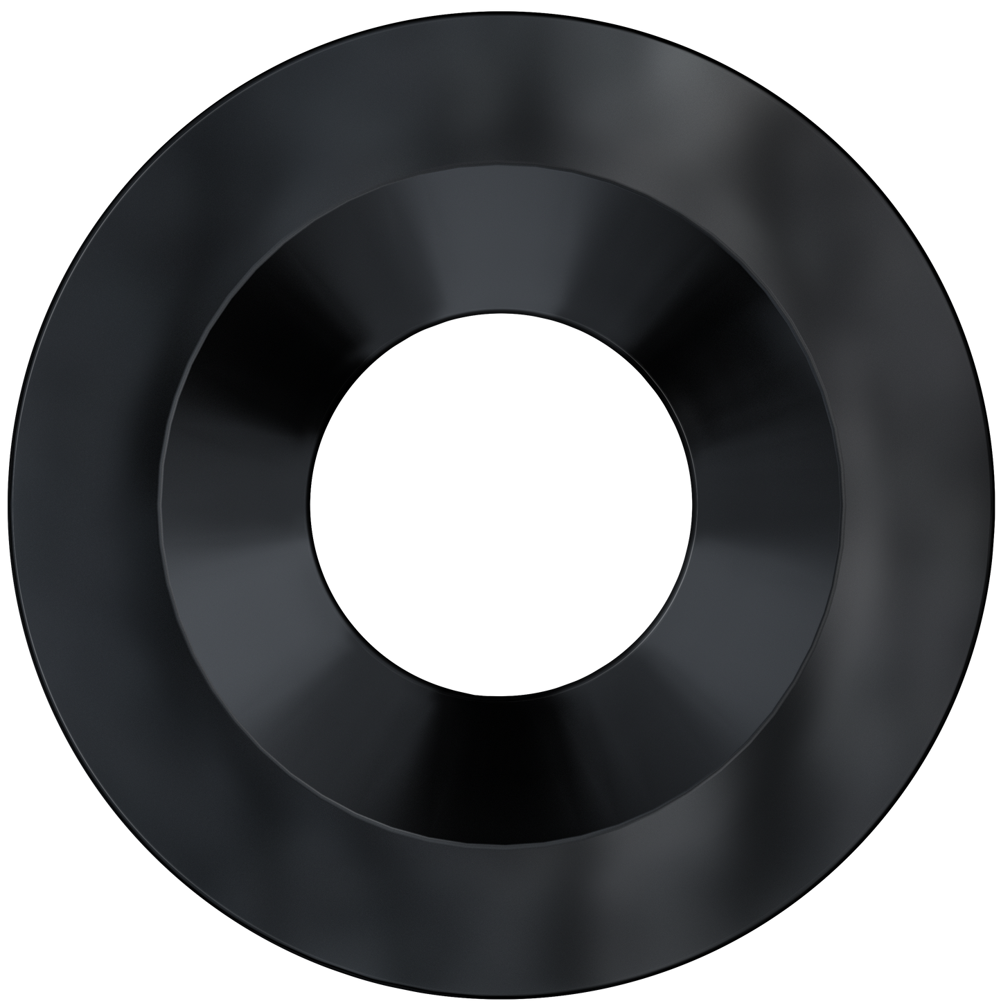 2 Inch Black Round Ultra Shallow Trim