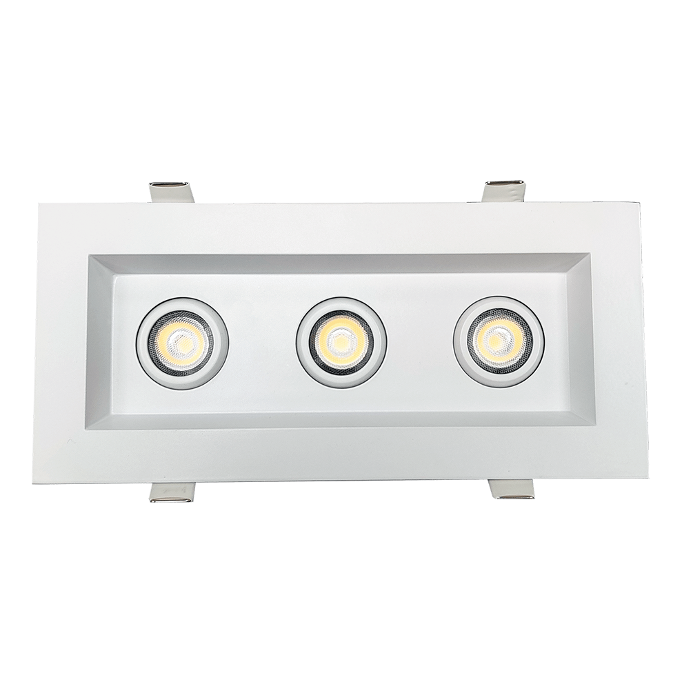 2” Triple Head Regress Multiple Gimbal White