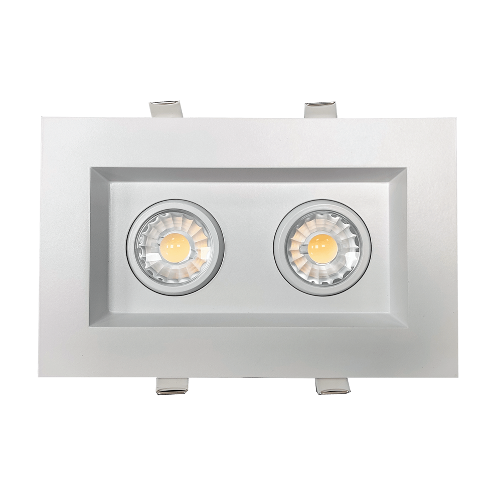 3” Double Head Regress Multiple Gimbal White