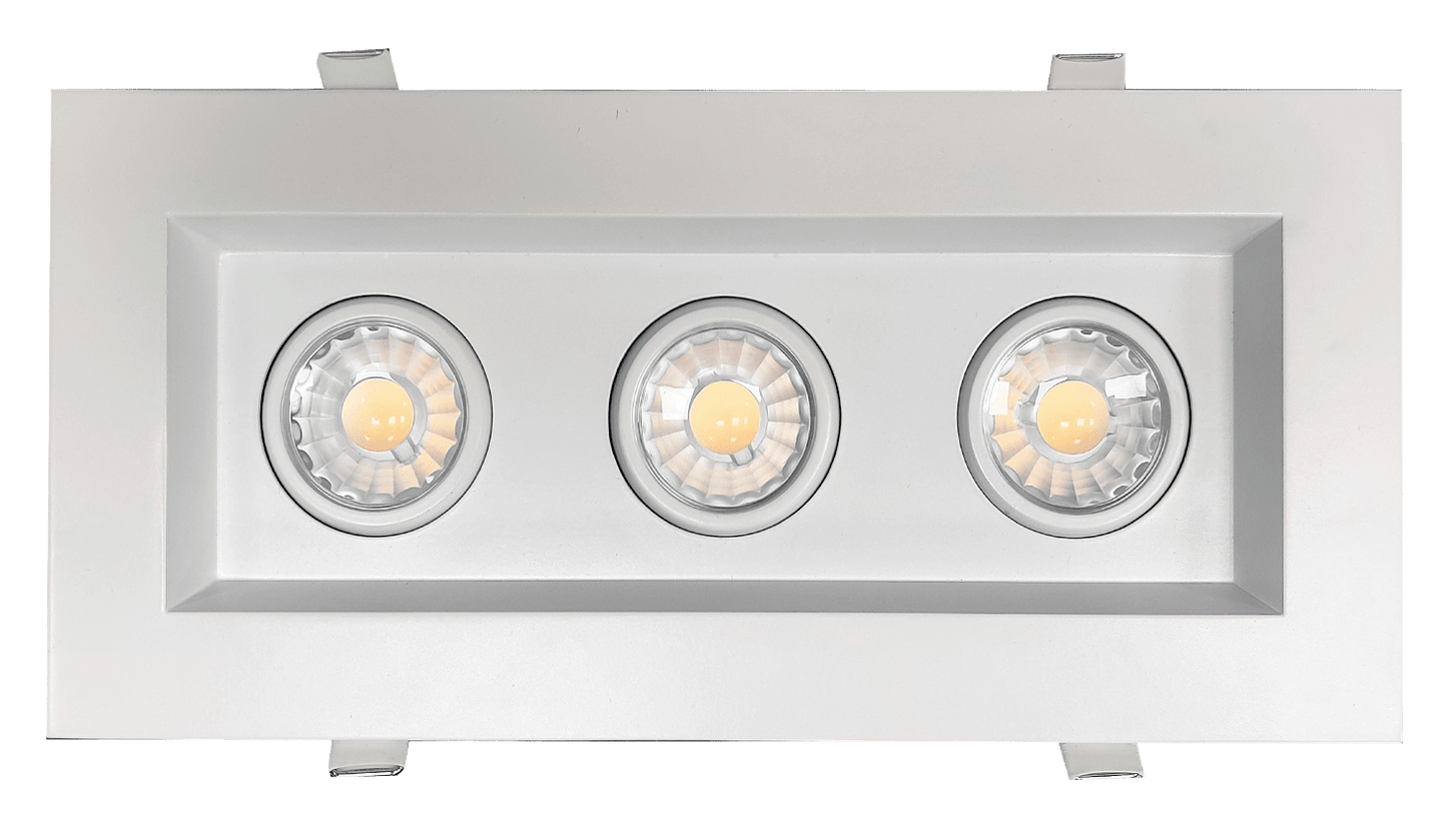 3” Triple Head Regress Multiple Gimbal White