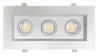 3” Triple Head Regress Multiple Gimbal White