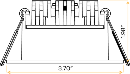 3" Square Regress slim