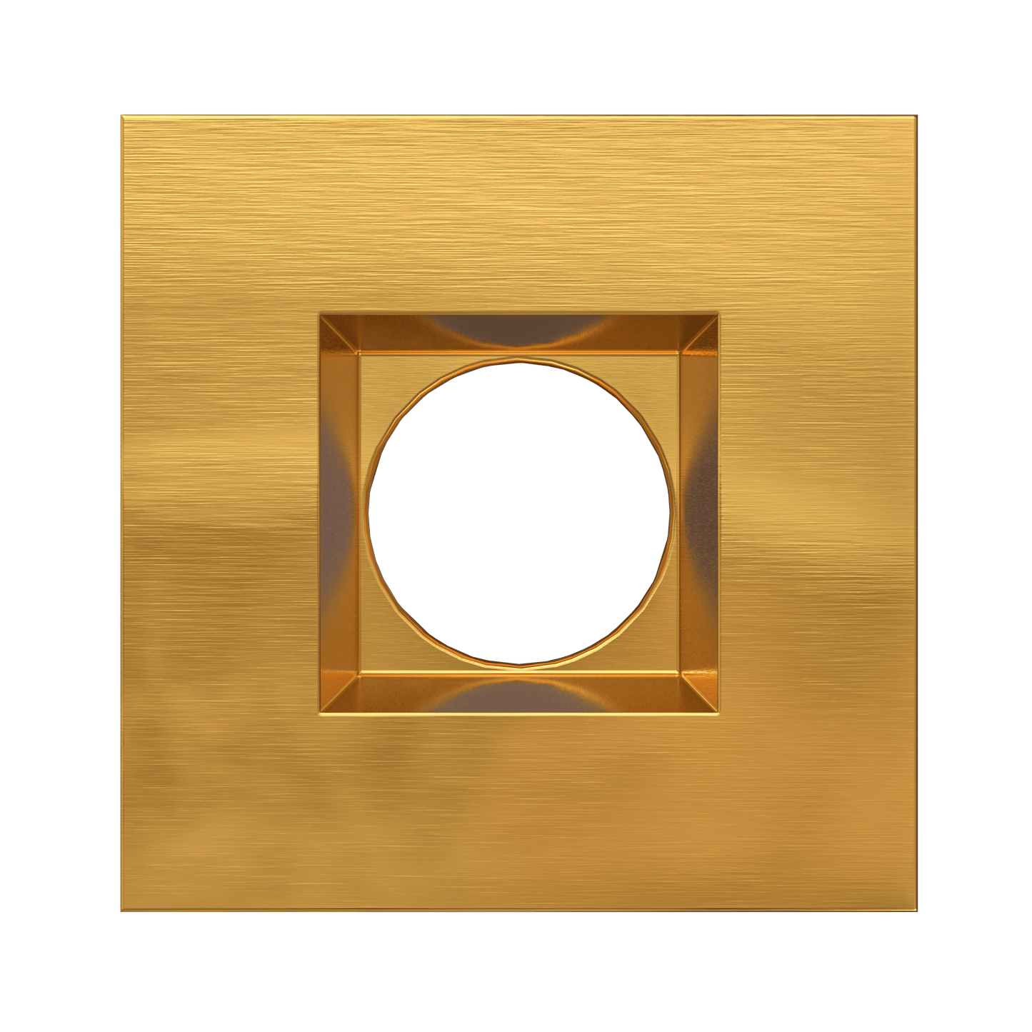 2 Inch Brushed Brass Square Trim