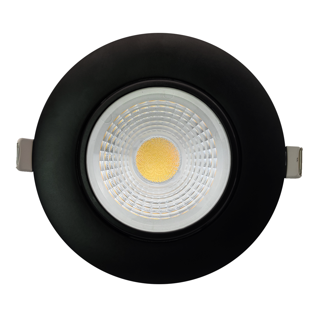 4" Round Flushed Gimbal (Black)