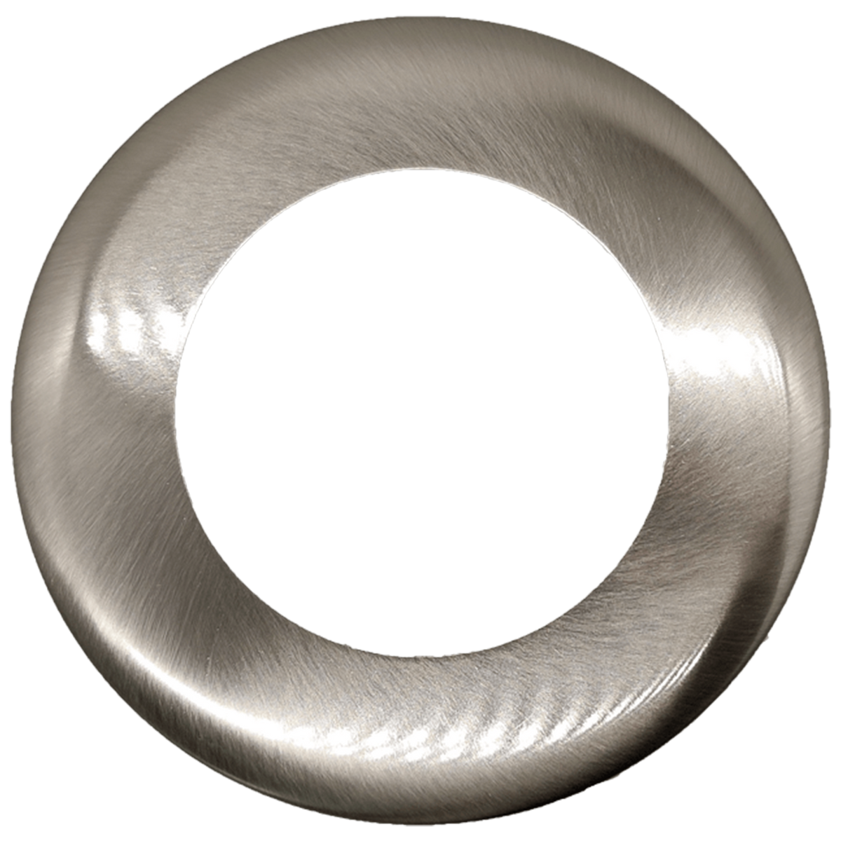 4" Round Slim Brushed Nickel Cover