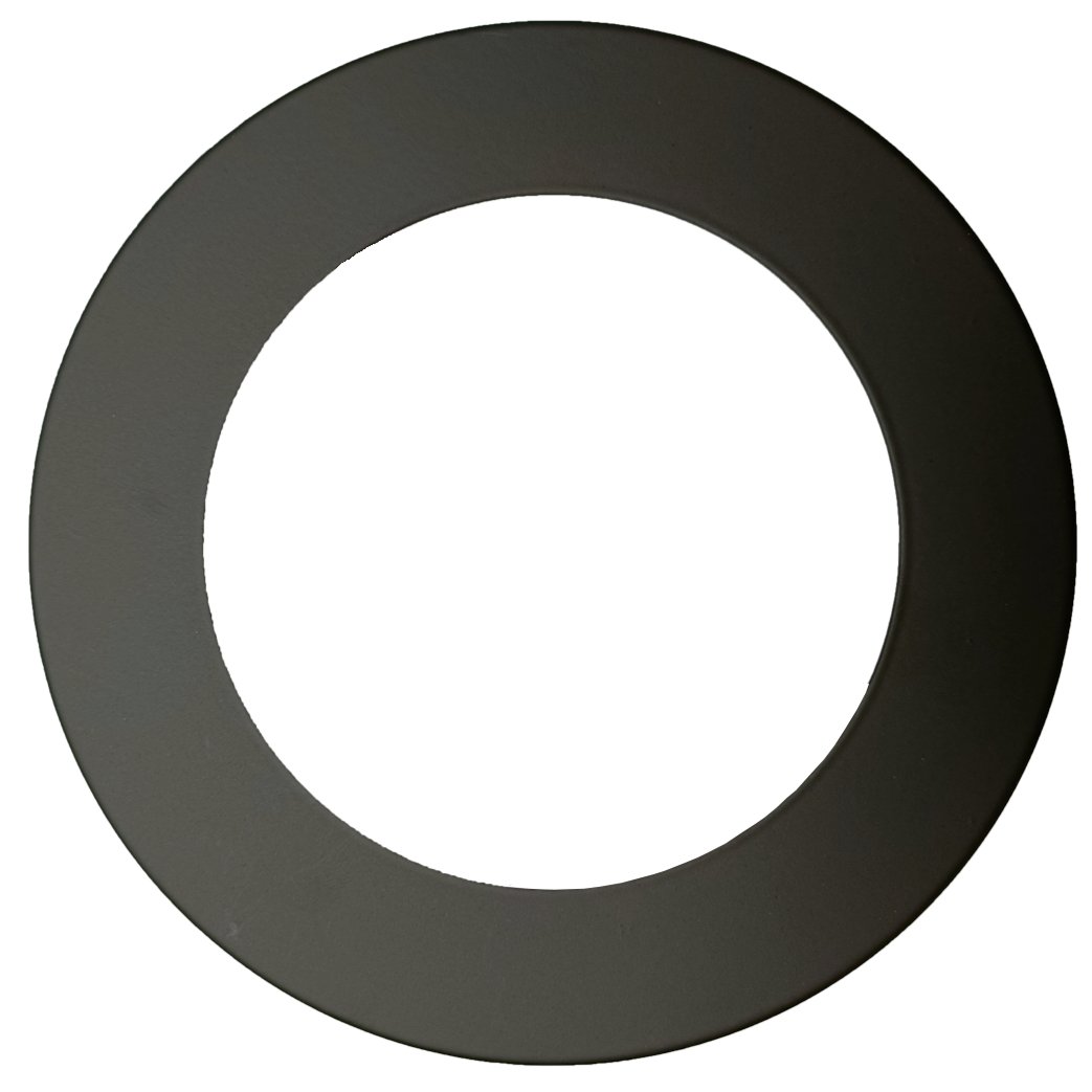 5" Round Slim Black Cover