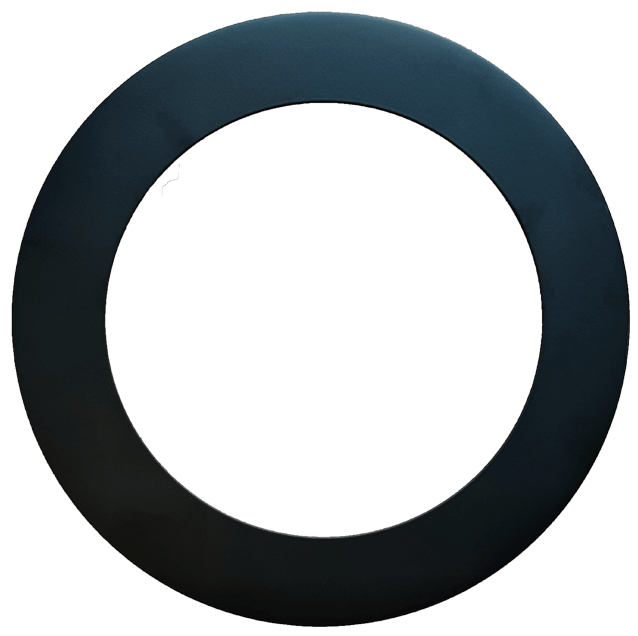 6" Round Slim Black Cover