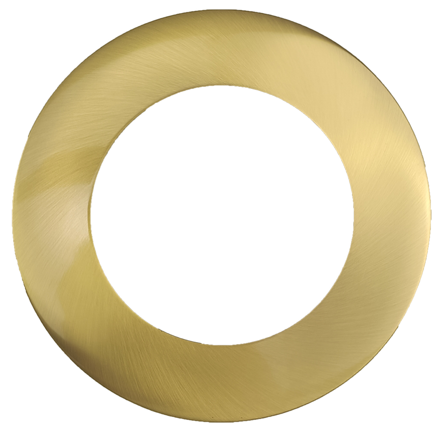 3" Round Slim Brushed Brass Cover