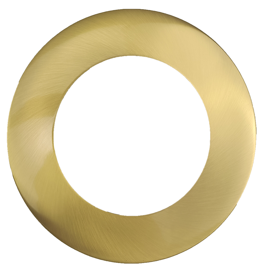 4" Round Slim Brushed Brass Cover