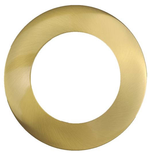 4" Round Slim Brushed Brass Cover