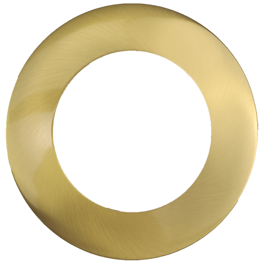 4" Round Slim Brushed Brass Cover