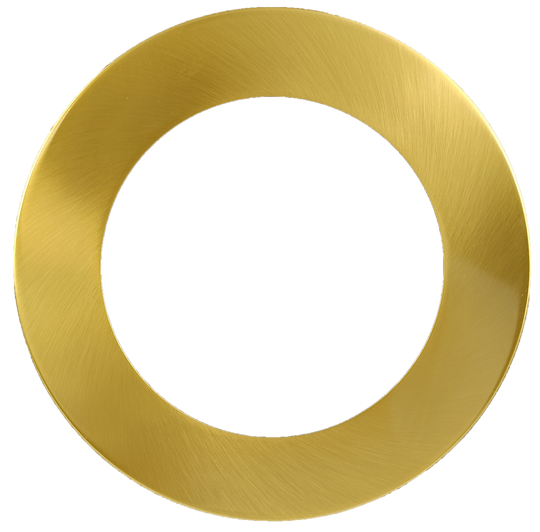 5" Round Slim Brushed Brass Cover
