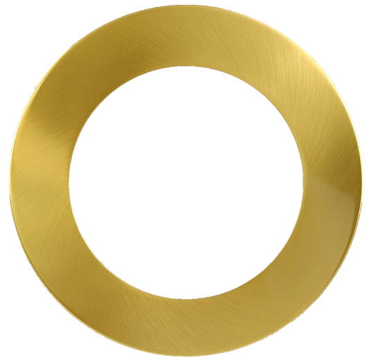 5" Round Slim Brushed Brass Cover