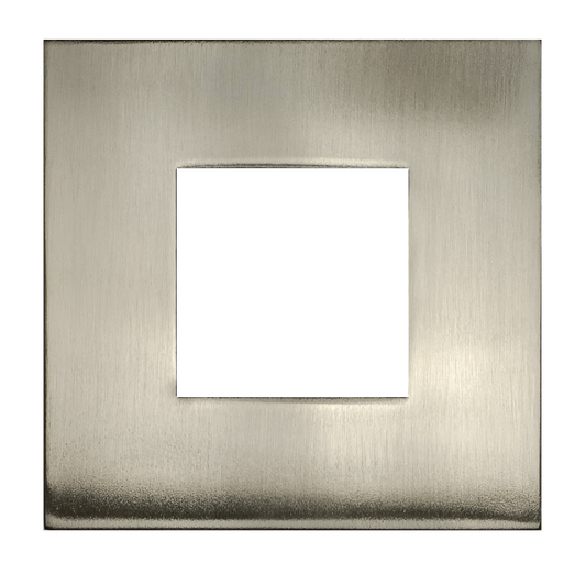 3" Square Slim Brushed Nickel Cover