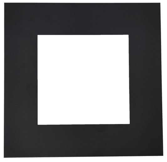 6" Square Slim Black Cover