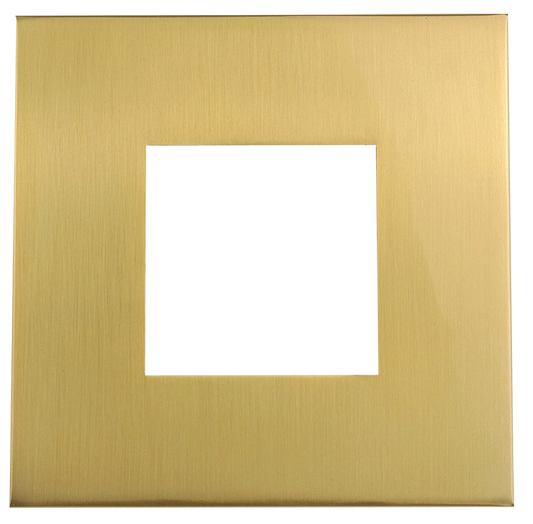 3" Square Slim Brushed Brass Cover