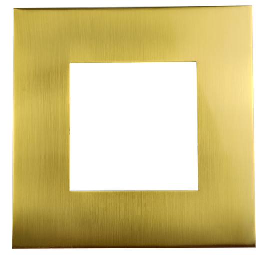 4" Square Slim Brushed Brass Cover