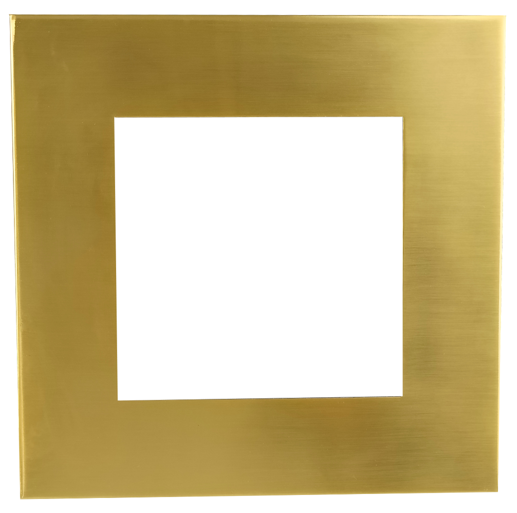 5" Square Slim Brushed Brass Cover