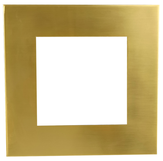 5" Square Slim Brushed Brass Cover