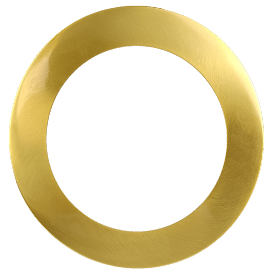 6" Round Slim Brushed Brass Cover