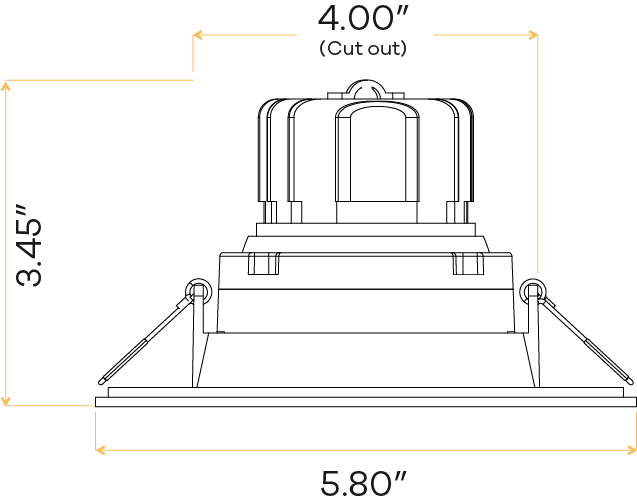 3.5” Single Head Regress Multiple Gimbal White