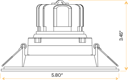3.5” Single Head Regress Multiple Gimbal White