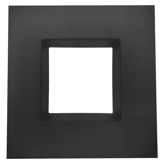 4" Square Regress Slim Black Cover