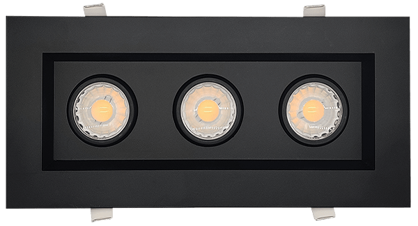 3” Triple Head Regress Multiple Gimbal Black