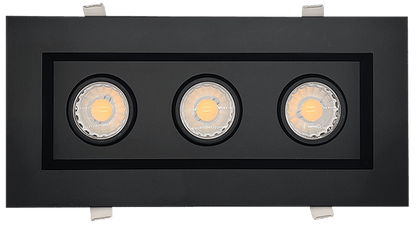 3” Triple Head Regress Multiple Gimbal Black