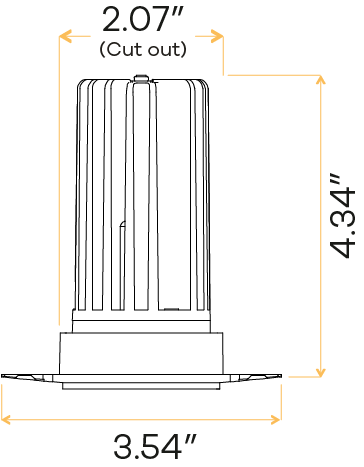 1” Round Trimless Luminaire