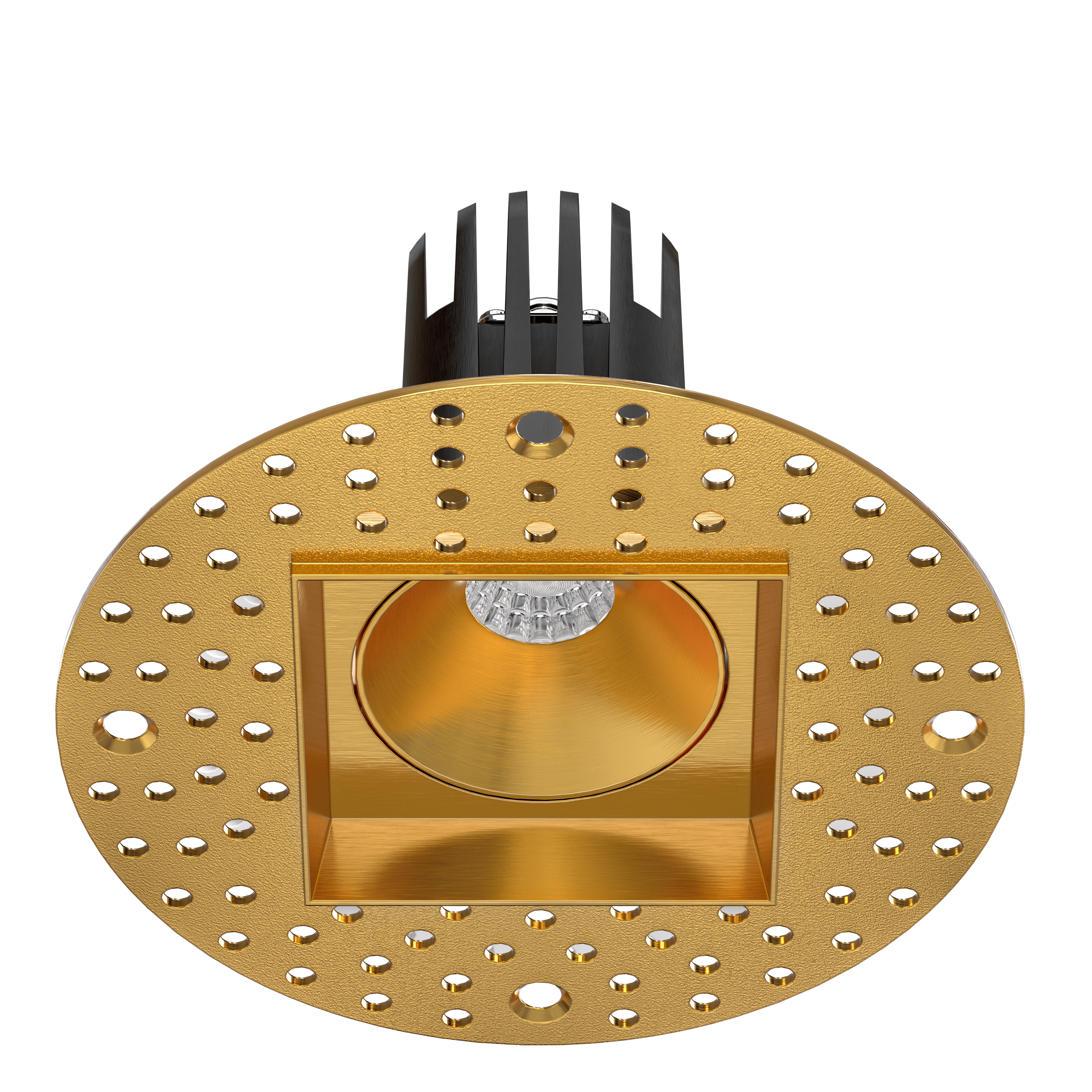 1 Inch Brushed Brass Square Trimless Kit – Goodlite