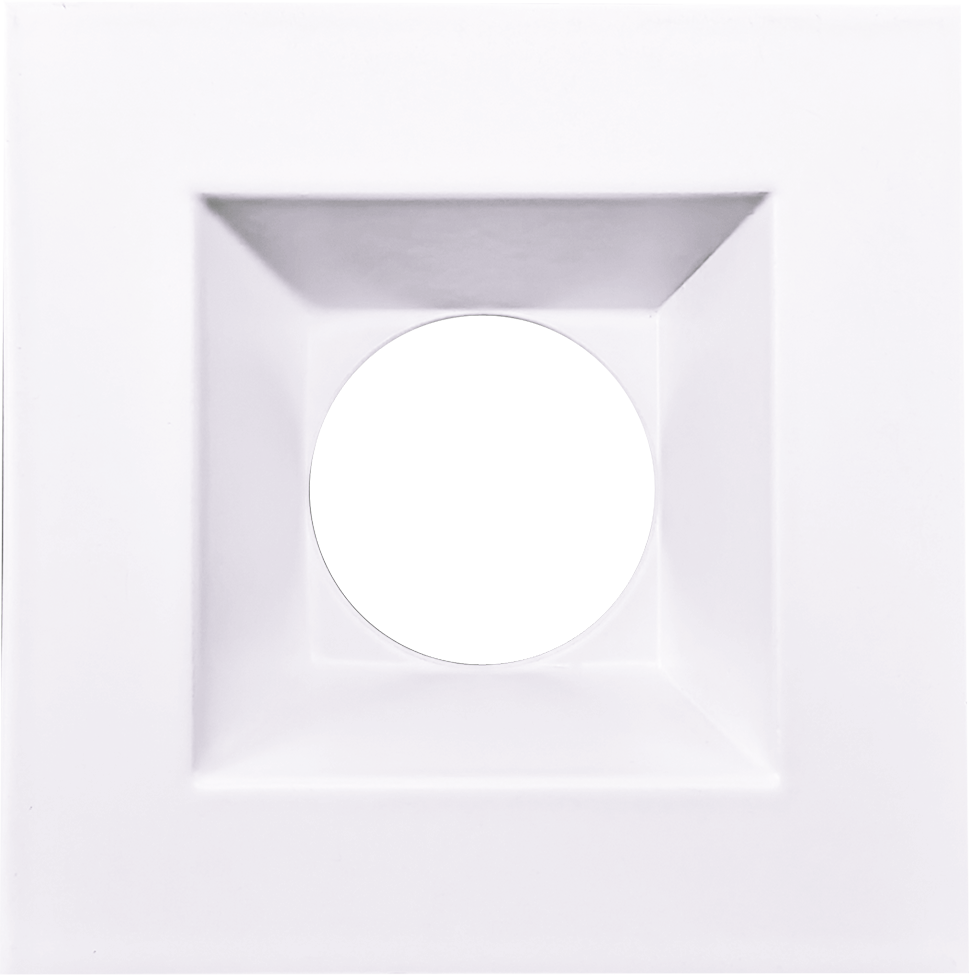 1 Inch White Square Trim