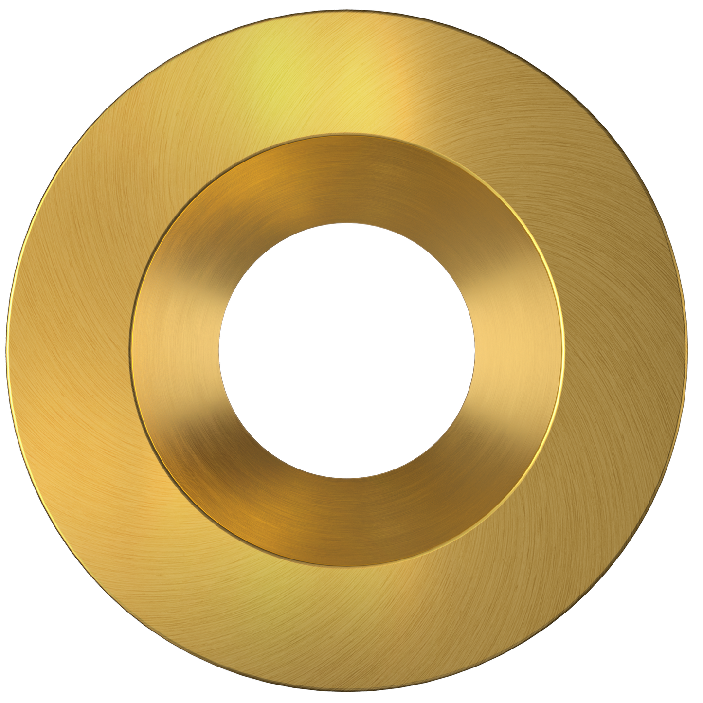 1 Inch Brushed Brass Round Trim