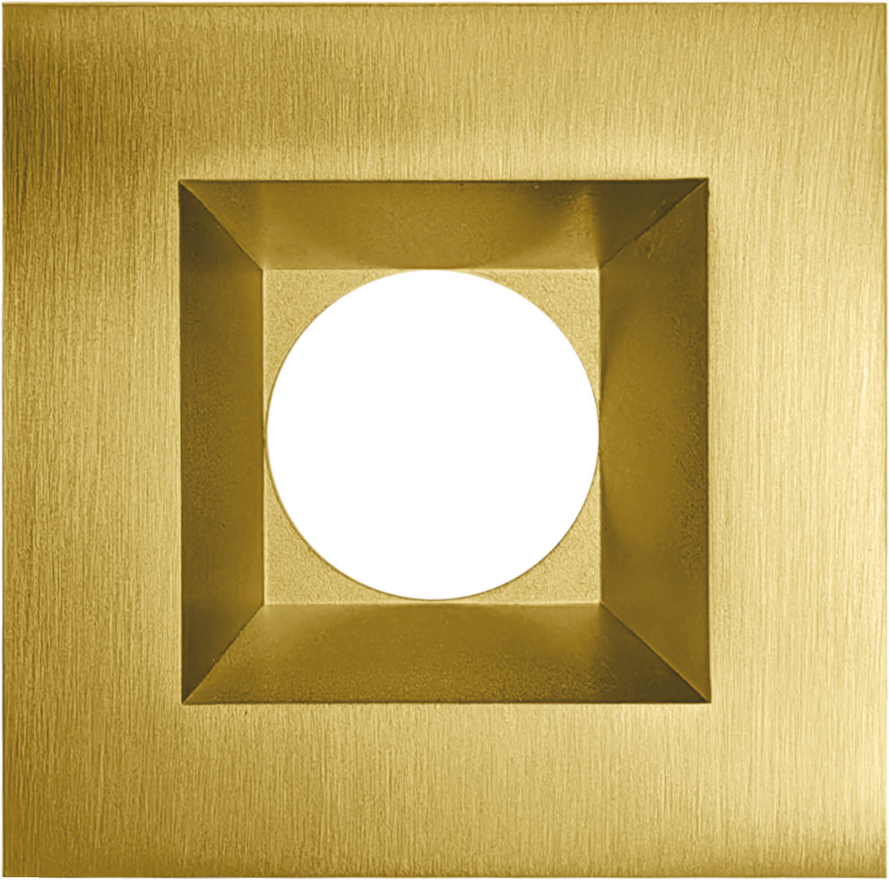 1 Inch Brushed Brass Square Trim