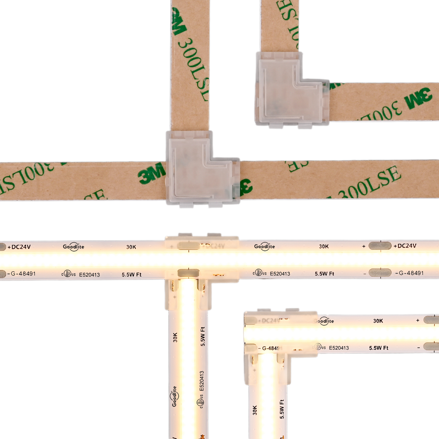 T Shape Direct Connector 5PK
