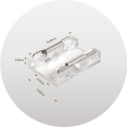 Clear 180° Direct Connector 5PK